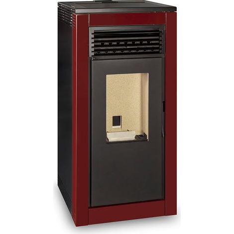 TJ - Estufa de Pellets Modelo Vera de 15 kW - Color Rojo