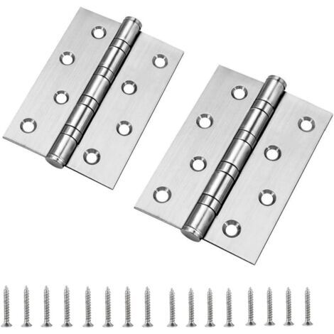 2 Pièces Trous de Charnière Plats Pliants, Exterieur Charnière Inox,Charniere Porte Lourde, pour Portes Fixes,Portes D'entrée,Portes de Chambres,Portes de Jardin (1/5)