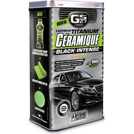 Coffret lustreur céramique Titanium® Black Intense – Protection carrosserie ultra longue durée – Effet déperlant immédiat – Pour peintures noires – Gs27 (1/5)