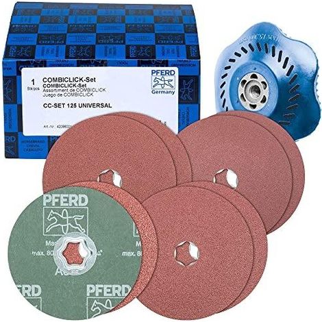 Pferd Discos de corte fibra de corindón 125 mm rojo