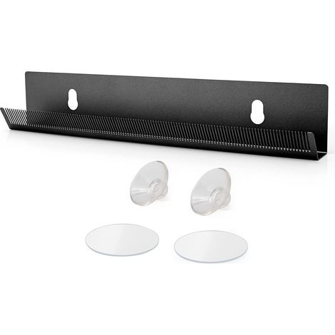 Soporte de pared para extensiones de cabello, colgador de pelucas, para exhibición, almacenamiento, lavado, peinado, secado, con ventosa y nanopegamento, color negro. (1/5)