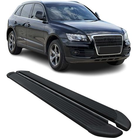 Marchepieds latéraux pédale Compatible avec Audi Q5 8RB 2008-2017 Noir 2Pcs Aluminium (1/5)