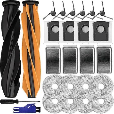 Accessoires pour aspirateur robot Dreame X50 L50 L40s Pro Ultra/Mova V50 Ultra : brosse latérale principale, filtre, lingettes de nettoyage et sac à poussière. (1/5)