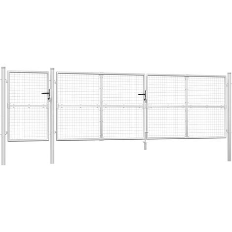 Maison Exclusive - Maschen-Gartentor Silber 500x125 cm Verzinkter