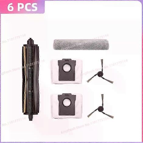 Accessoires compatibles avec l'aspirateur MOVA Z50 Ultra : rouleau principal, brosse latérale, filtre HEPA, sac à poussière, etc., soit un total de 6 pièces. (1/5)