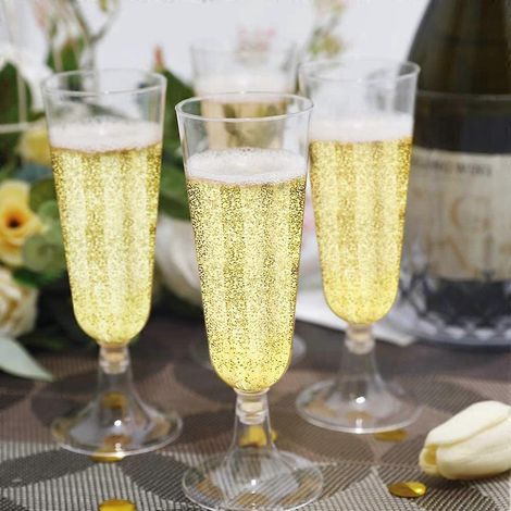 Verres à toast en plastique transparent jetables pour mariage et cocktail (1/4)