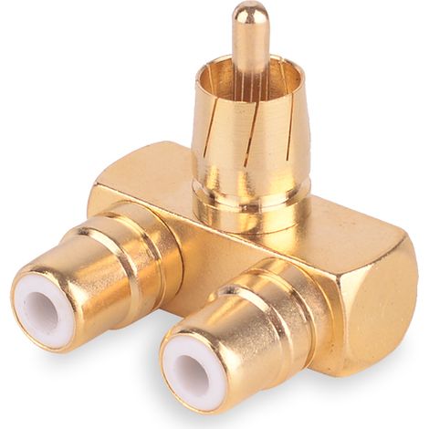 Adaptador angular, conector RCA cinch - 2 tomas RCA cinch vitalco (P3) (1/4)