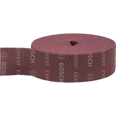 Bosch Accessories Tessuto non tessuto in rotolo Expert N880 per Lamiere di acciaio, Larghezza 100 mm, Lunghezza del rotolo m 10 m, Molto fine A, Accessorio Levigatura manuale (1/5)