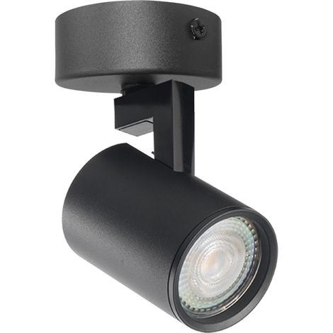 Faretto parete/soffitto nero 1xGU10 10W Polux LYNX (1/4)