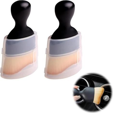 Kit de Nettoyage Voiture Intérieur, 2 Pièces Brosse à Poussière pour Intérieur de Voiture, Brosse Douce de Nettoyage D'intérieur (1/4)