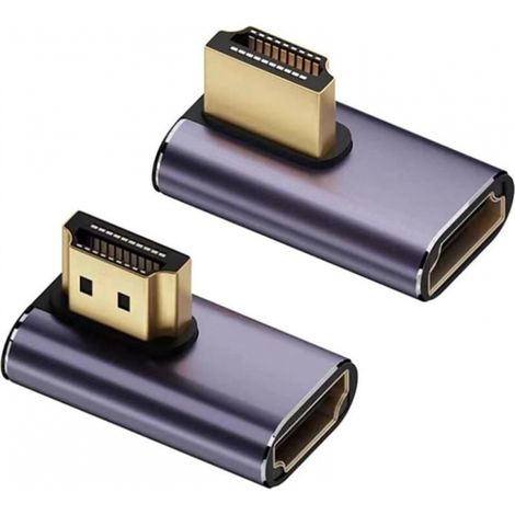 BEBUSINGOTO 90-Grad-8K-HDMI-Adapter, linker und rechter Winkel, HDMI-Verlängerungsstecker (Stecker auf Buchse) mit 8K @ 60 Hz (links und rechts) (1/5)
