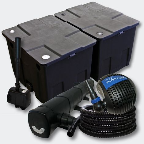 Kit di filtrazione per laghetto Bio Filter 60.000 l UVC 72 Watt Pompa per fontana
