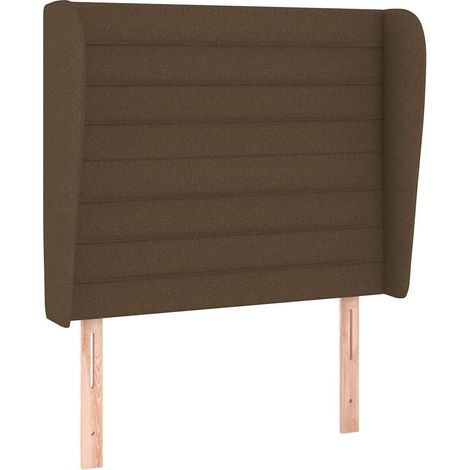 Maison Exclusive - Kopfteil mit Ohren Dunkelbraun 103x23x118/128 (1/5)