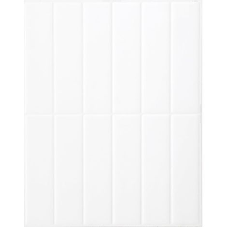 Stickers muraux époxy 3D, blancs, 22,9 x 29 cm, 5 feuilles, stickers auto-adhésifs en PU pour carrelage de cuisine et de salle de bain. (1/5)
