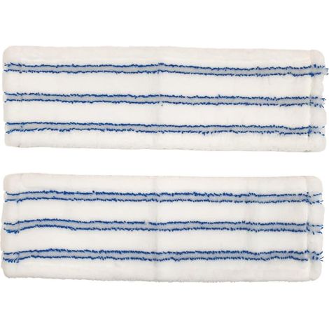 Set di 2 panni piatti in microfibra, 44 cm x 14 cm, per mocio combinato professionale
