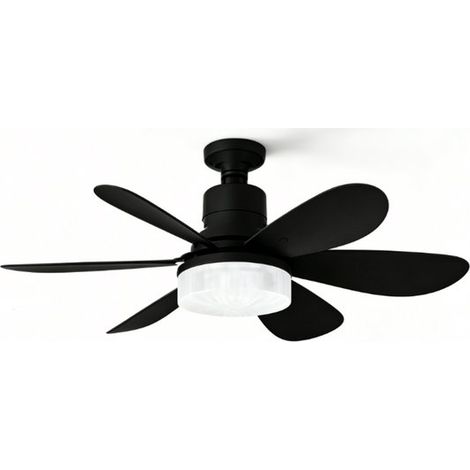Ventilador de techo con luz y mando a distancia - 51 cm - Blanco (1/5)