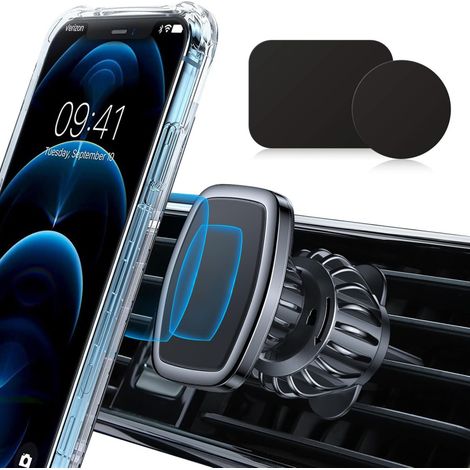 1 Support téléphone, fixation grille aération, rotation 360°, aimant puissant, universel, intérieur voiture(Troisième trimestre : Nouveaux produits en septembre) (1/5)