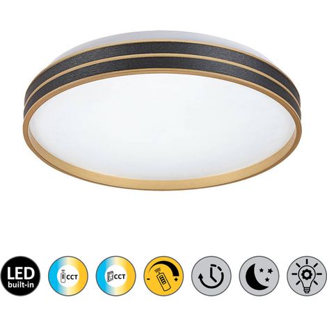 Plafoniera LED Rabalux Gandor 39cm 24W CCT nero rotonda (1/5)