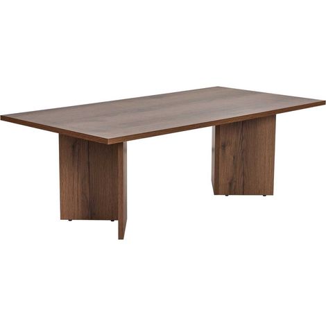 Table basse rectangulaire 120x60x40 cm couleur noyer - TEONA (1/4)