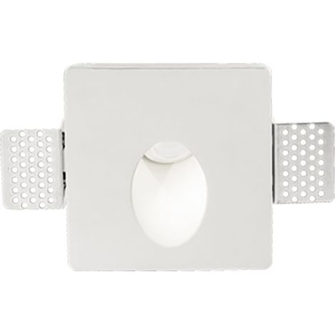 Lampada faretto da incasso LED in gesso verniciato Bianco VALZER 10x10 cm (1/4)