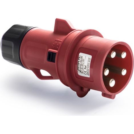 Clavija cetac elec 32a/380-415v 3p+n+t ip44 pol/abs ro famat