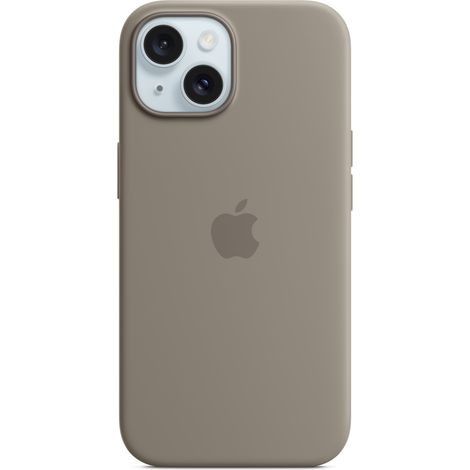 Apple Custodia MagSafe in silicone per iPhone 15 - Grigio creta (1/4)