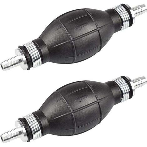 pompe manuali in gomma per il trasferimento di liquidi, pompa a sifone manuale, pompa a mano per solventi, benzina, acqua, carburante, diesel (nero) - Crezuo
