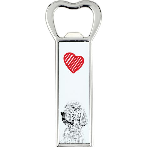Setter inglese, Laverack - apribottiglie con cane, apri frigo personalizzato, regalo unico per uomo di Art-Dog (1/5)