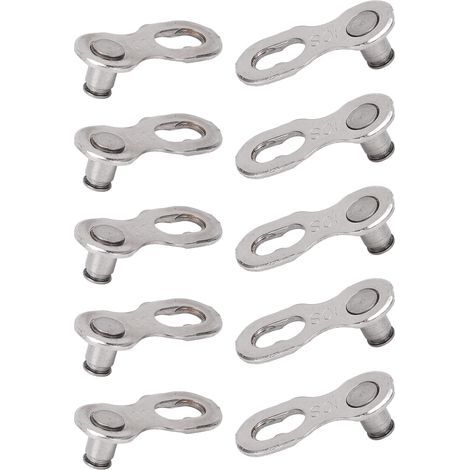 CANSUCC Lot de 5 paires de connecteurs de maillons de chaîne de vélo, boucle à dégagement rapide résistante, 10 pièces (1/5)