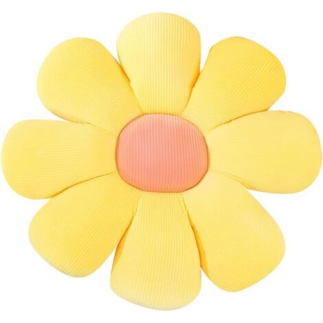 40cm Gelbes Gänseblümchen-Blumenkissen Bodenkissen Niedliches Plüsch Blumenform Dekorationskissen für Mädchen Plüschtiere Stuhlkissen (1/5)