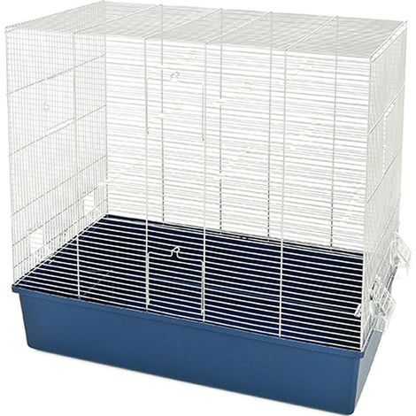 Rosenmodell Vogelkäfig komplett mit Zubehör mit Flachdach