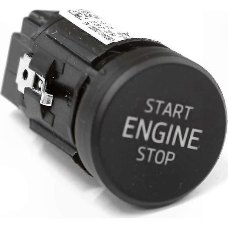 Interrupteur de démarrage/arrêt pour véhicule avec bouton-poussoir noir pour usage automobile (1/2)