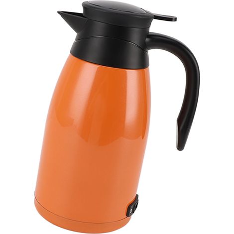 Wasserkocher fürs Auto, 180 W, 1400 ml, Orange, Edelstahl, auslaufsicher, 24 V, ideal für Roadtrips, Reisen und Arbeit (1/5)