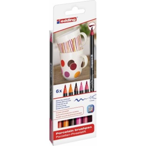 Porzellan-Pinselstift rot 6st (1/5)