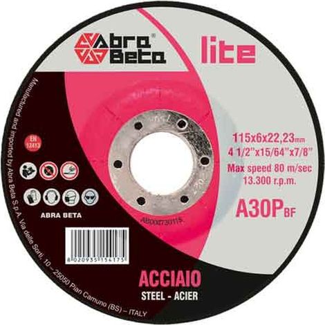DISCO DA SBAVO PER FERRO ABRA BETA Ø 230x6,4 mm