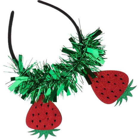 Decorative Strawberry Party Headband in Felt and Plastic (1/5)