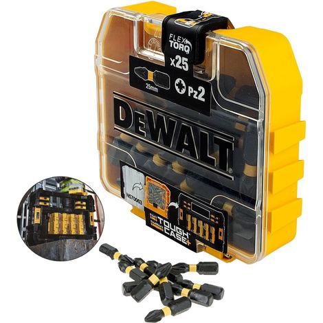 Dewalt 25 Piece Impact Extreme PZ2 Pozi Screwdriver Bit Set FLEXTORQ Tough Case