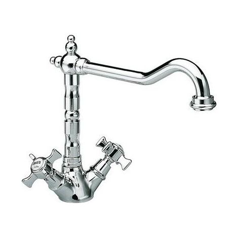 Cristina Ondyna – Mélangeur de cuisine avec bec potence orientable 248mm – Finition chromée – Aérateur anticalcaire Néoperl – Garantie 8 ans - CH13051 (1/2)