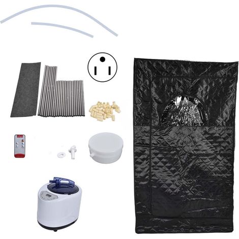 Kit Sauna Portable 1000W avec Générateur Vapeur 1‑9 Vitesses, Tente 2.68L pour Relaxation, 110V US (1/5)