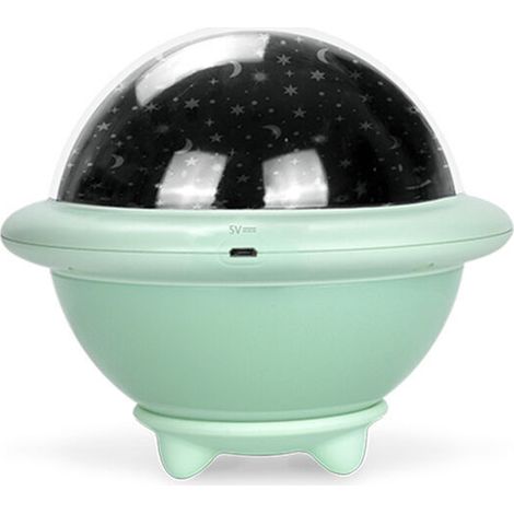 Projecteur veilleuse ciel étoilé 2-en-1, thème univers et océan, vert – DELKEVIC