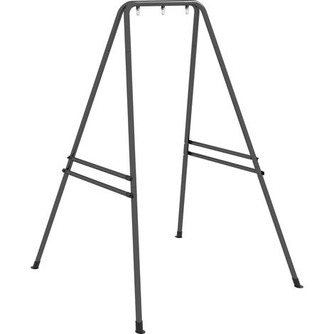 Outsunny Hammock Chair Stand Metal Frame Hammock Stand Only, Black