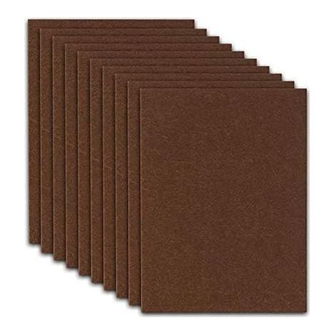 Lot de 10 plaques en feutre avec adhésif pour patins de meubles et protection du sol, à découper selon la forme de votre choix (15 cm x 10 cm x 3 mm)