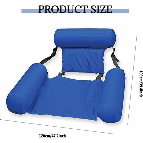 Schwimmende Hängematte, Wasserhängematte, Poolmatratze, schwimmendes Sofa und Wasserstützkissen, multifunktionale schwimmende Hängematte, ultraleichte und faltbare aufblasbare Matratze für Erwachsene (1/5)
