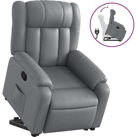 Fauteuil de Salon,Chaise,Fauteuil inclinable Gris Similicuir CFW240170 (1/5)