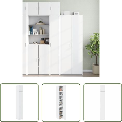 Rangement vertical - Armoire de rangement mince blanc 30x42,5x225 cm (1/5)