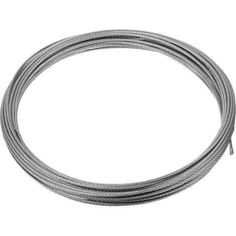 Câble métallique en acier inoxydable 304 de 2,5 mm, 7 x 19 brins, 15 m (1/5)
