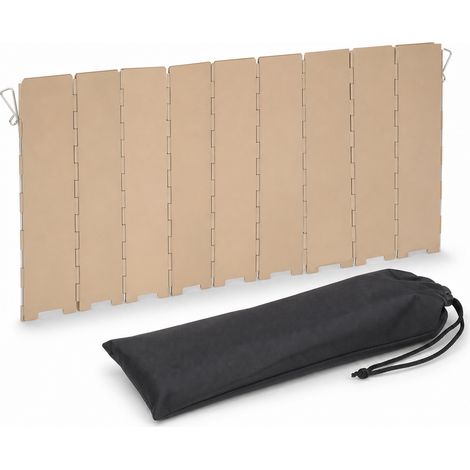 Pare vent pliable pour réchaud à gaz de camping kaki 28 cm (1/5)