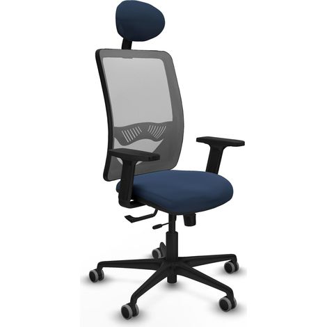 Sedia da ufficio piqueras y crespo Zulema blu navy mesh grigio (1/2)