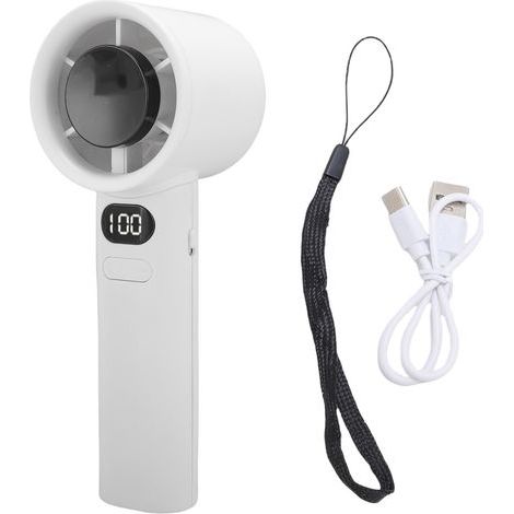 Portable Turbo Fan with 120 Stepless Adjustable Speeds, Quiet and Powerful, USB, LED, for Travel, Beach, Camping (1/5)