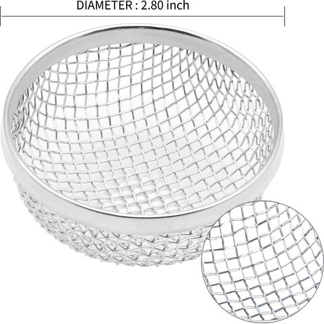 Lot de 5 grilles d’aération en inox pour camping‑car – Bouches anti‑insectes universelles – Livrées avec outil de montage pour ventilation technique (1/5)